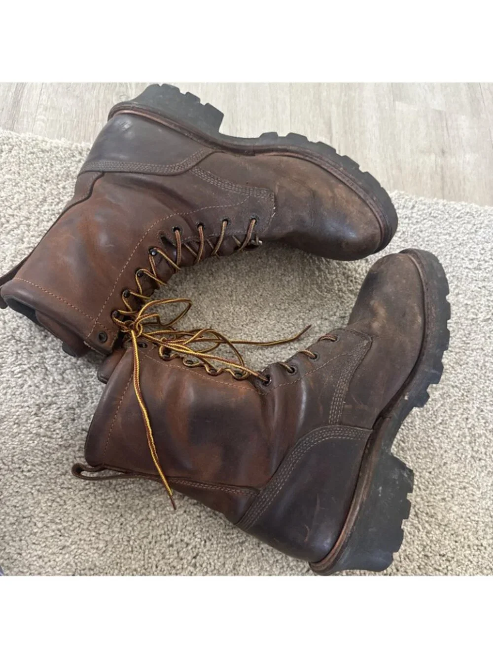 Red Wing  4200 Men Size 10 D Steel Waterproof Work Boots Irish Setters Brown